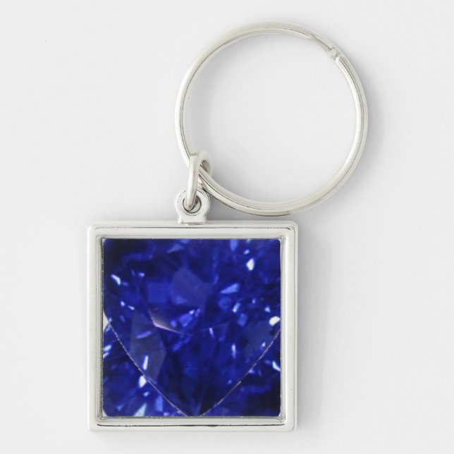Square Sapphire Keychain (Front)