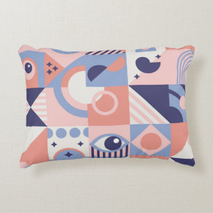 Square Shapes: Geometric Abstract Mosaic Decorative Cushion