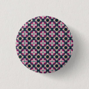 Square Shapes Pattern 3 Cm Round Badge