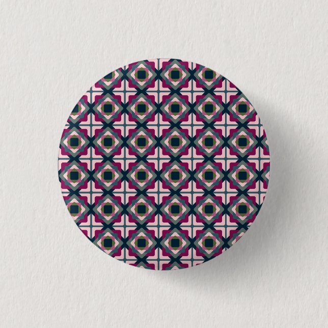 Square Shapes Pattern 3 Cm Round Badge (Front)