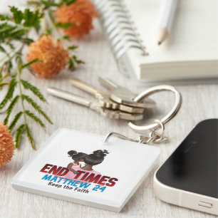 Square (single-sided) key ring