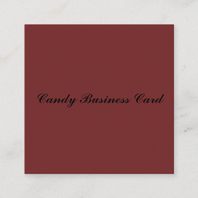 Square size business card (Front)