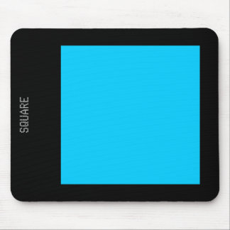 Square - Sky Blue and Black Mouse Pad