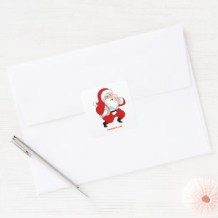 Square Sneaky Santa Stickers