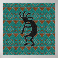 Square Southwest Kokopelli Design