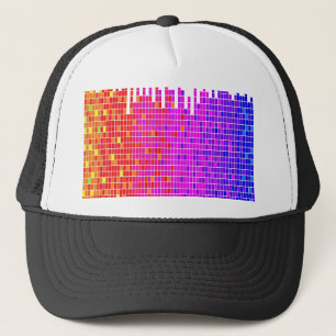 square spectrum abstract trucker hat