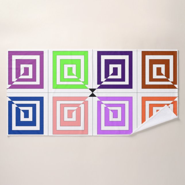 Square Spirals Bath Towel (Bath Towel)