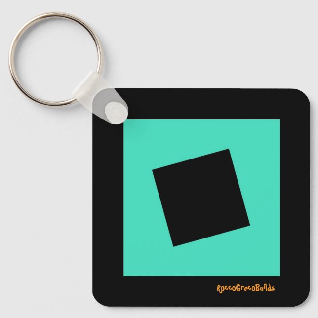 Square Square Square Keychain (Front)