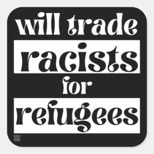 square sticker "END RACISM 2"