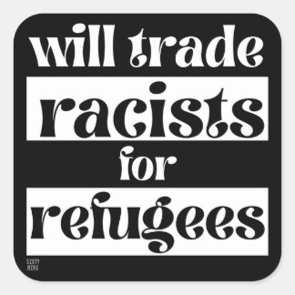 square sticker  "END RACISM 2"