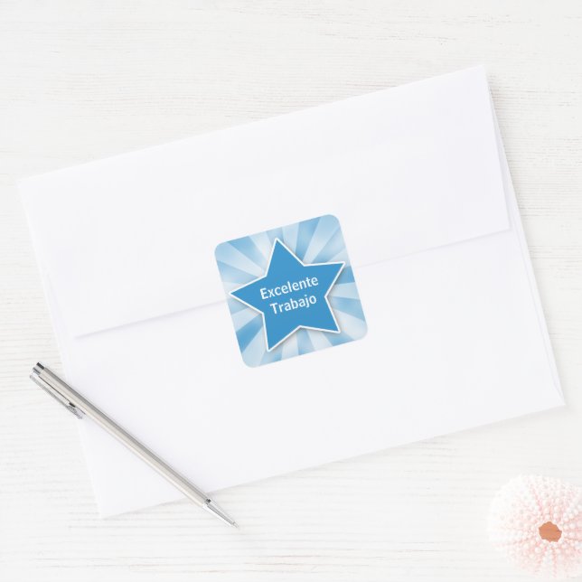 Square sticker - It stars (Envelope)