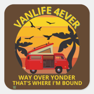 square sticker "VANLIFE..."