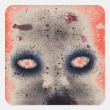 SQUARE Sticker. ZOMBIE BABY