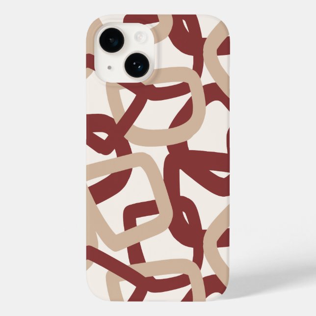 Square Tangle Mocha Berry Case-Mate iPhone Case (Back)