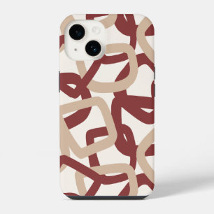 Square Tangle Mocha Berry iPhone 14 Case