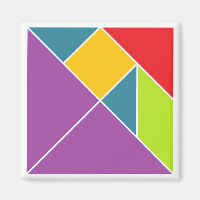 Square Tangram Magnet (Front)