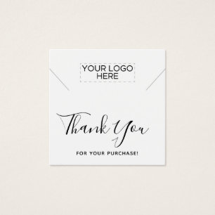 Square Thank You Necklace Display Card
