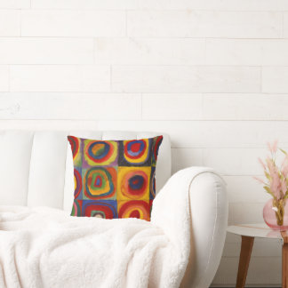 Square Throw Pillow with Kandinsky's Squares