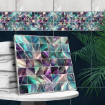 Square tiles Mosaic Fluorite and pearl<br><div class="desc">Square tiles Mosaic Fluorite and pearl</div>