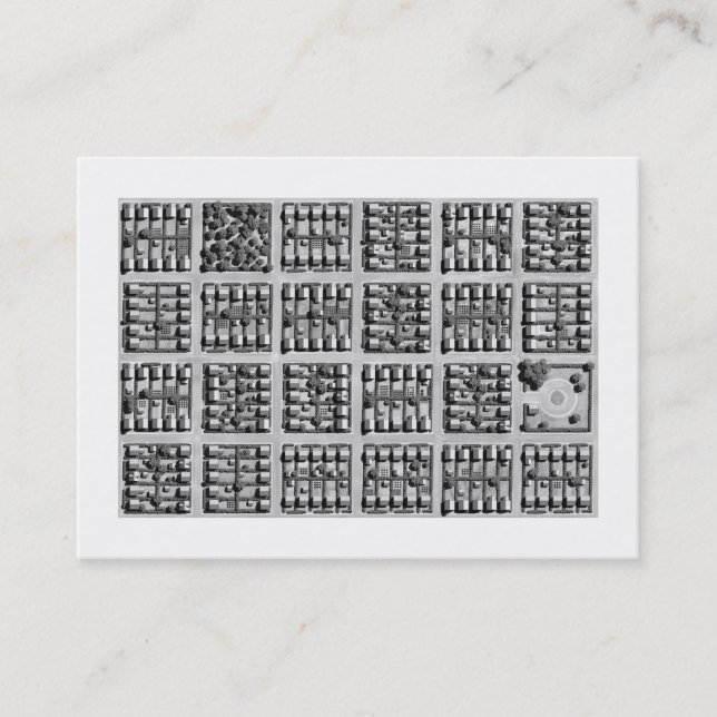 Square Town, Mini Artwork Business Card (Front)