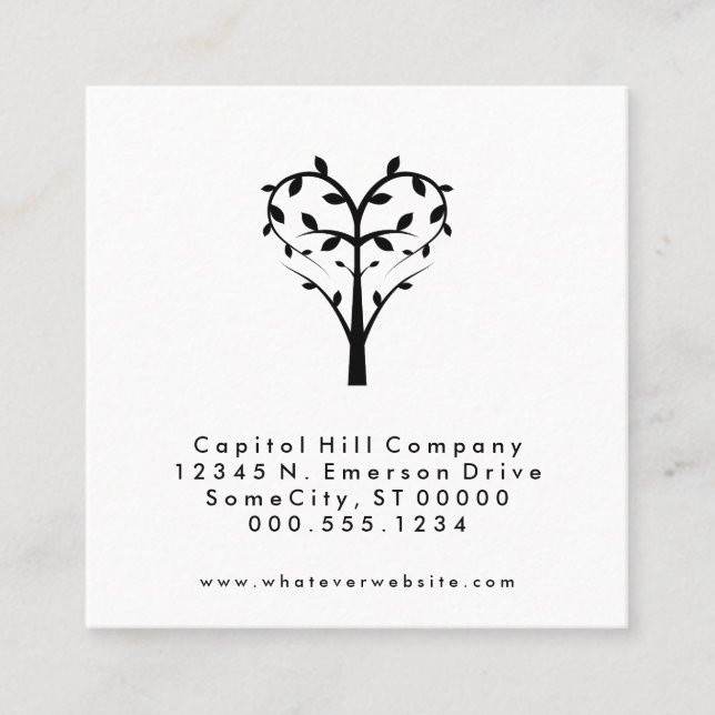 square tree heart appointment reminder (Front)