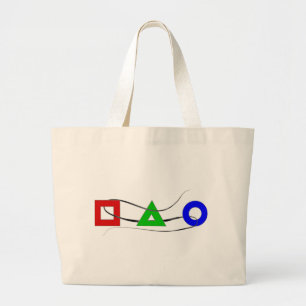 Square Triangle Circle Large Tote Bag