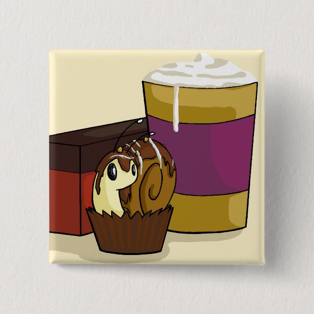 Square Truffle Snail Button (Front)