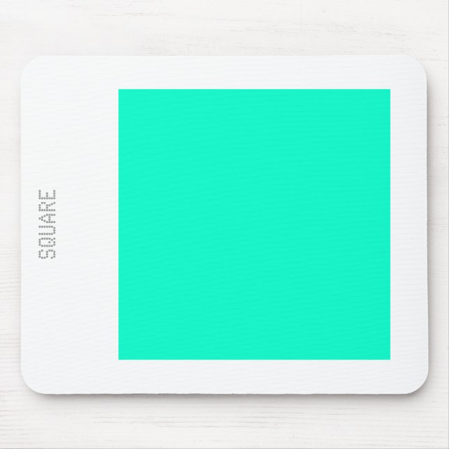 Square - Turquoise and White Mouse Pad (Front)