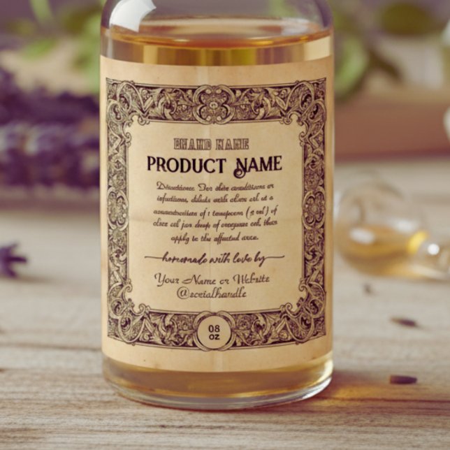Square Vintage Potion Apothecary Style Labels (Creator Uploaded)