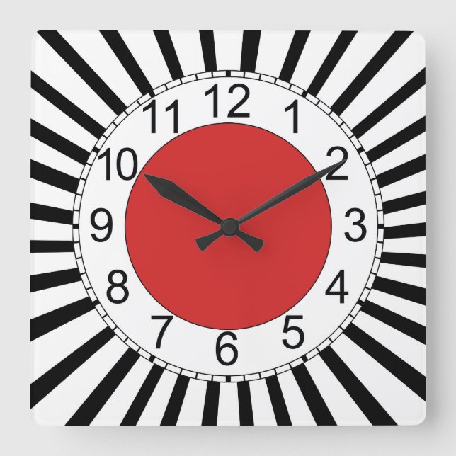 Square wall clock, modern design clock (Front)