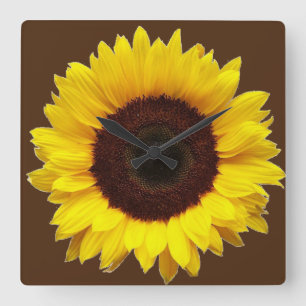 Square Wall Clock/Sunflower Clock
