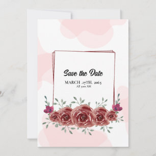 Square wedding invitation card design