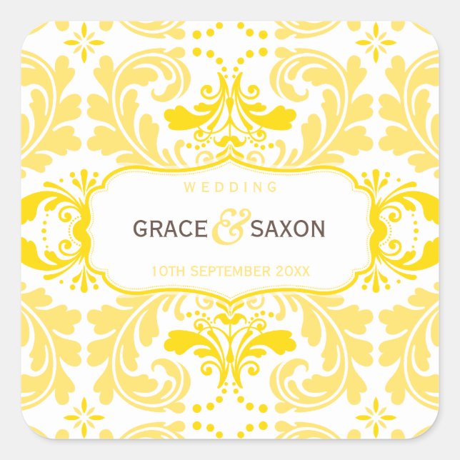 SQUARE WEDDING LABEL :: savvy 1 (Front)