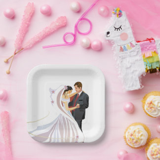 Square Wedding Paper Plate