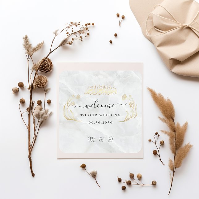 Square Wedding Sticker Welcome to Our Day (Creator Uploaded)