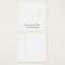 Square White Plain Simple Custom Earring Card