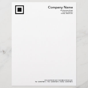 Square within a Square - Black Custom Letterhead