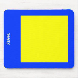 Square - Yellow and Blue Mouse Pad