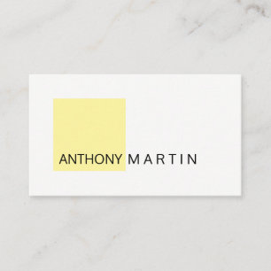Square Yellow Business Card