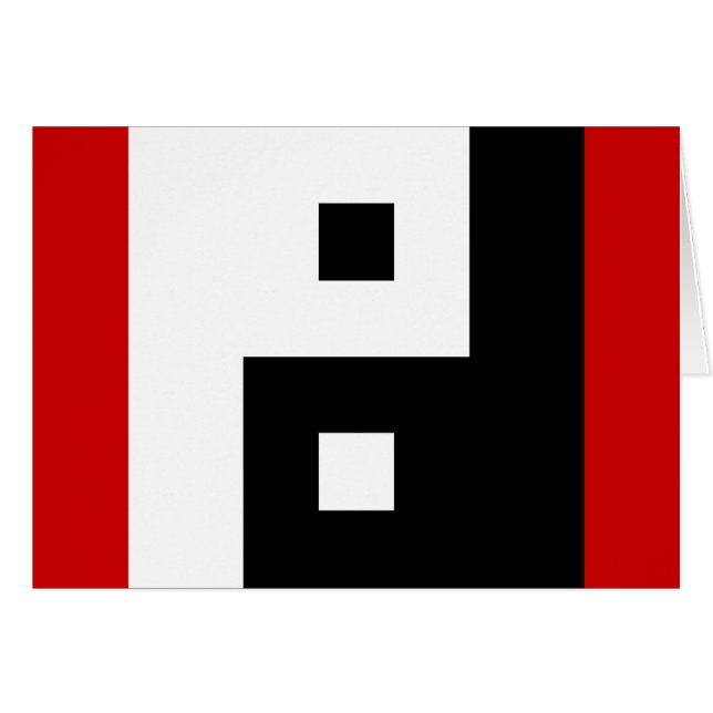 Square Yin Yang Card (Front Horizontal)