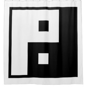 Square Yin Yang Shower Curtain