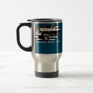 Squarebody American Flag Square Body Truck Travel Mug