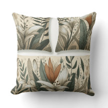 squared cushion with amarilis