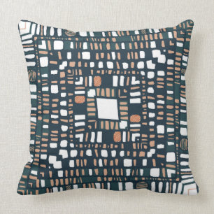 Squared layers terracotta cushion