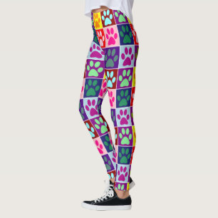Squared Paw Prints Leggings