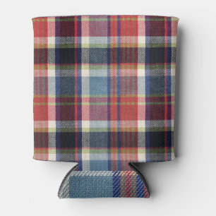 Squared Textile Texture Background. Can Cooler