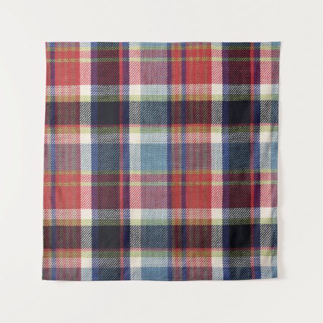 Squared Textile Texture Background. Tapestry (Front)