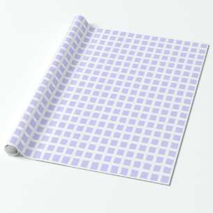 Squares 02 - Powder Blue on White Wrapping Paper