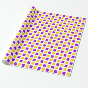 Squares 02 - Purple and Amber Wrapping Paper