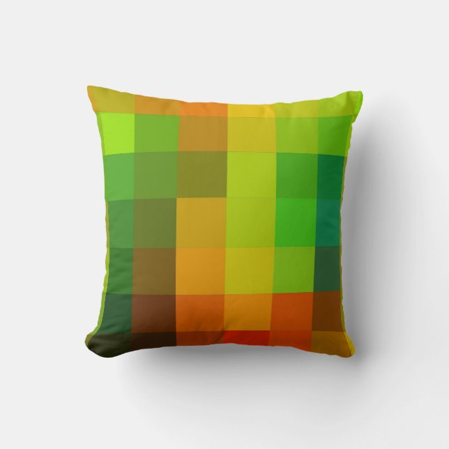 Squares Abstract Art | Retro Geometric Pattern 4 Cushion (Front)